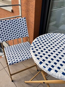 Balkonový/zahradní set – stolek a dvě židle - 2