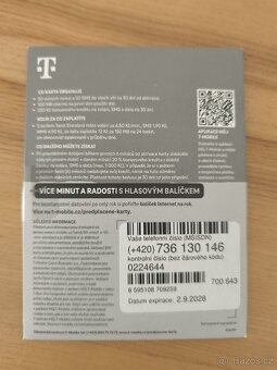 Předplacená SIM karta T Mobile s výhodami - 2