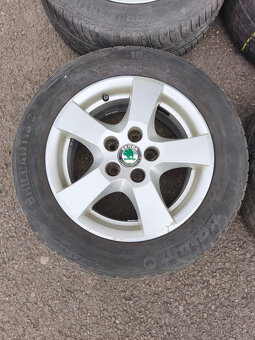 Alu kola ŠKODA 6X14 ET43 Fabie VČETNĚ PNEU - 2
