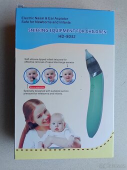Dětská elektrická odsávačka na nos a uši, teploměr - 2