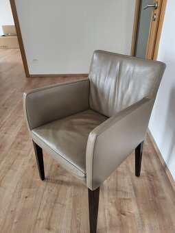 Béžová židle / křesílko - 2ks - 2