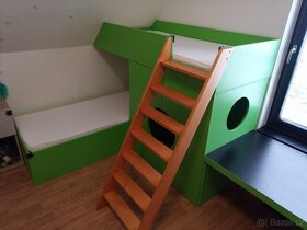 Dvoupatrová postel s úložným prostorem a psacím stolem - 2
