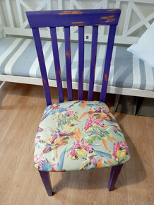 dubová retro židle, designová, solitérní, krásná - 2