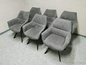 Nová 6x šedozelená židle - křesílko - 2