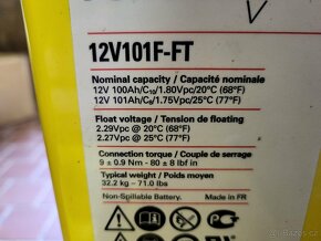 Baterie Powersafe 12V101F-FT - 2