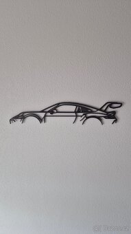 Silueta Porsche 911 GT3 RS 25×6 cm – precizní 3D tisk - 2