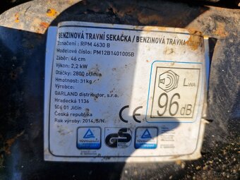 Benzinová sekačka riwall s pojezdem - 2