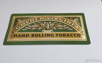 vintage plechová cedule - Golden Virginia Tobacco - 2