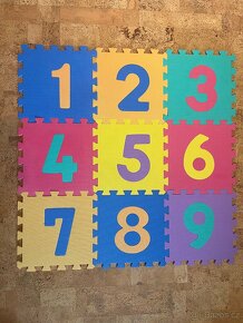 Pěnové puzzle 2x26ks abeceda 8ks navíc 9ks čísla a ks navíc - 2