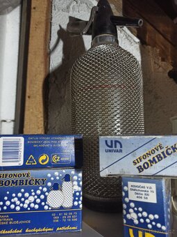 Sifonová láhev+ bombičky /stará/ - 2