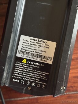 Baterie pro Engwe M20 (48V 13Ah) 75km + rychlonabíječka - 2