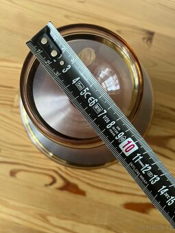 Hnědo zlatá zdobená váza Bohemia glass - 2