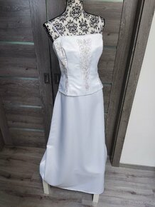 Jednoduché svatební šaty vel. 42/44 - 2