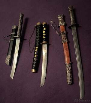 Sada 3 dekorativních mečů/dýk – 50 cm + 60 cm - 2