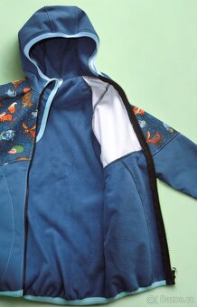 Dětská softshellová bunda lesní zvířátka vel.122 - 2
