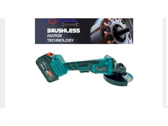 AKU úhlová bruska 125mm 18V + 2 x baterie 4 Ah (bez uhlíkový - 2