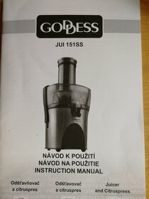 Prodám odšťavňovač - 2