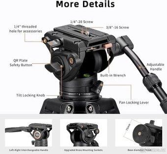 Fluidní videohlava Cayer BV25LH - 2