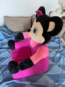 Dětské plyšové rozkládací křesílko Minnie - 2