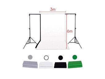 Foto studio set-pozadí a nast. stojan - 2