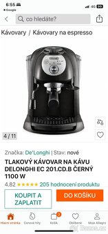 Pákový kávovar De Longhi - 2