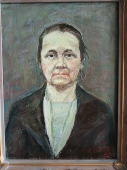 obraz ŽENSKÝ PORTRÉT, olej, sign. H. M. Kuusiniemi - 2