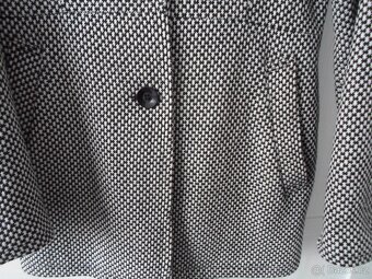 Černý bílý kabát kabátek - S, 36 - 2