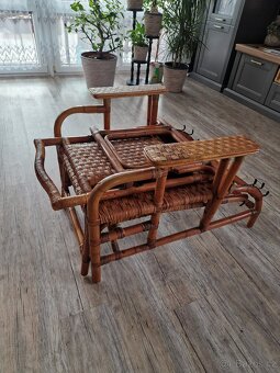 Ratanové zahradní polohovací a rozkládací křeslo - 2