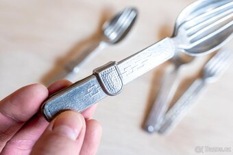 3 x sada hornického skládacího příboru ze 30.–40. let - 2