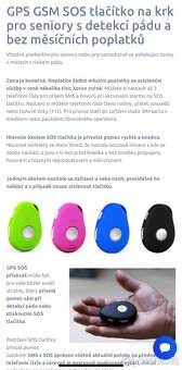 GPS GSM SOS tlačítko pro seniory s detekcí pádu - 2