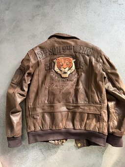 Pánská kožená bunda Aeronatica Militare vel. 50 - 2