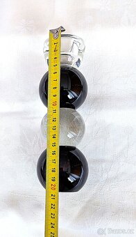 Hutní sklo, svícen, design, brusel, Škrdlovice - 2