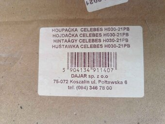 Zahradní veliká houpačka 4 místa- CELEBES- nová - 2
