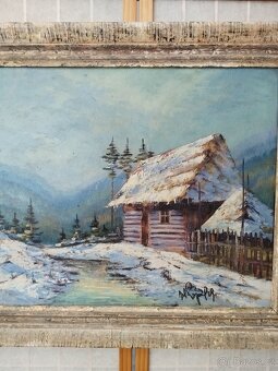 obraz ZIMNÍ MOTIV, olej, Jan Boža Pospíšil 1949 - 2