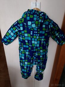 Dětská zimní kombinéza Fixoni v tyrkys barvách 80 na 1 rok - 2