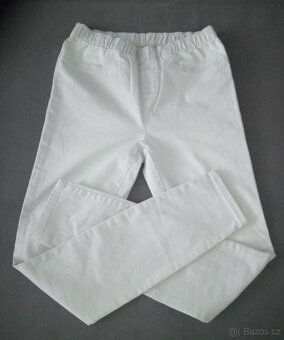 Dámské "džínové" elastické kalhoty C&A, vel. 34, světle še - 2