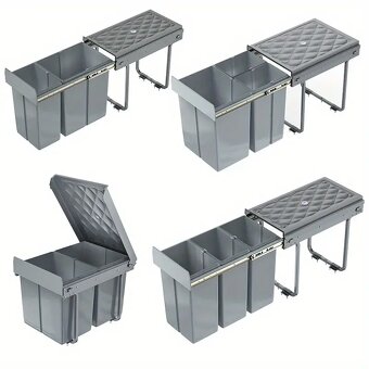 NOVÝ 3 dílný odpadkový koš do kuchyňské linky - 2