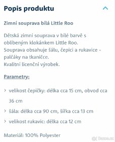 Zimní souprava bílá "Little Roo"

 - 2