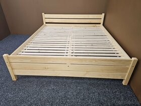 Prodám nové masiv zvýšené postele Nuno 180x200 s roštem - 2