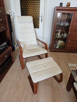Houpací křeslo IKEA s podnožkou a podhlavníkem - 2