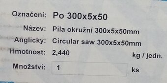 Pilový kotouč na kov 300x5x50 - 2