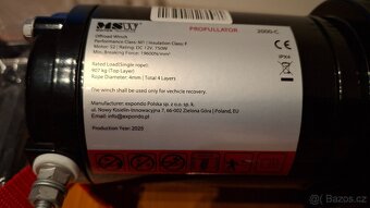 OFFROAD lanový auto naviják 12V (907kg) - 2