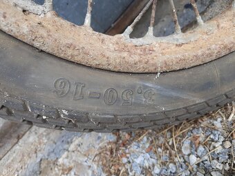 Kolo přední 3,50x16 půlbuben - 2