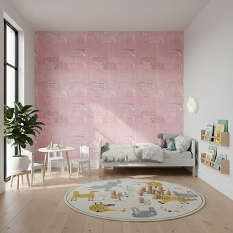 Tapeta vzor Růžová cihlová textura - 2