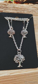 Řetízek a náušnice strom života anděl - 2