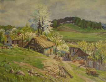 CHALOUPKA V KRÁSNÉ ČESKÉ KRAJINĚ, zachycena na obrazu... - 2