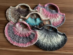 Háčkovaná taška, síťovka barevná - doprava zdarma - 2