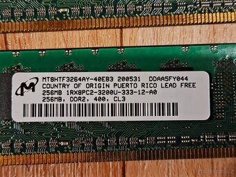 Operační paměť RAM DDR2 512MB, 400MHz,  2x256MB - 2