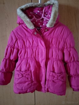 Zimní bunda dívčí vel.92 růžová - 2