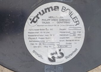 Plynový boiler truma - 2